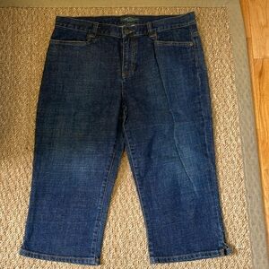 LRL Lauren Jeans Co Blue Wash Capris Size 14P
